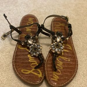 COPY - Sam Edelman Grayson Crystal Flower Sandal